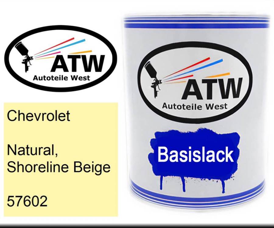 Chevrolet, Natural, Shoreline Beige, 57602: 1L Lackdose, von ATW Autoteile West.